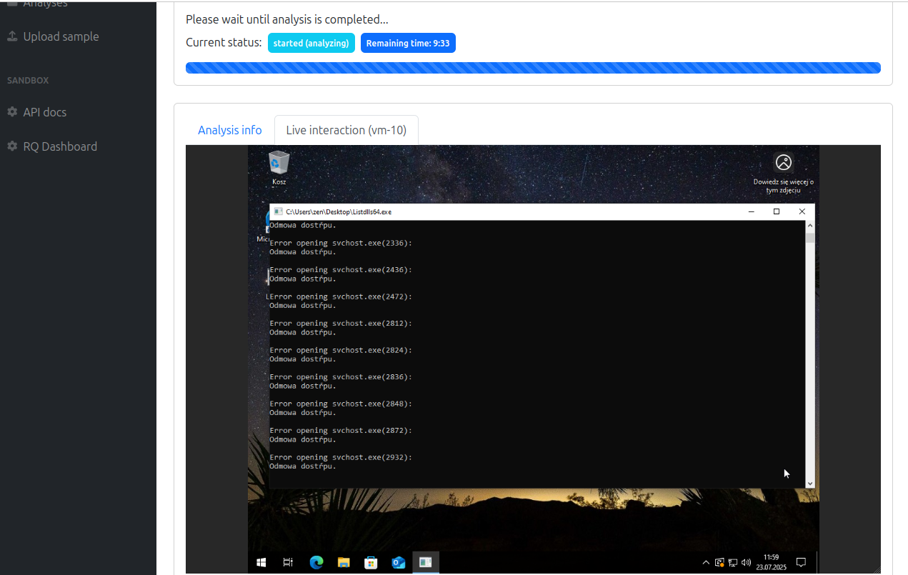 Live interaction view